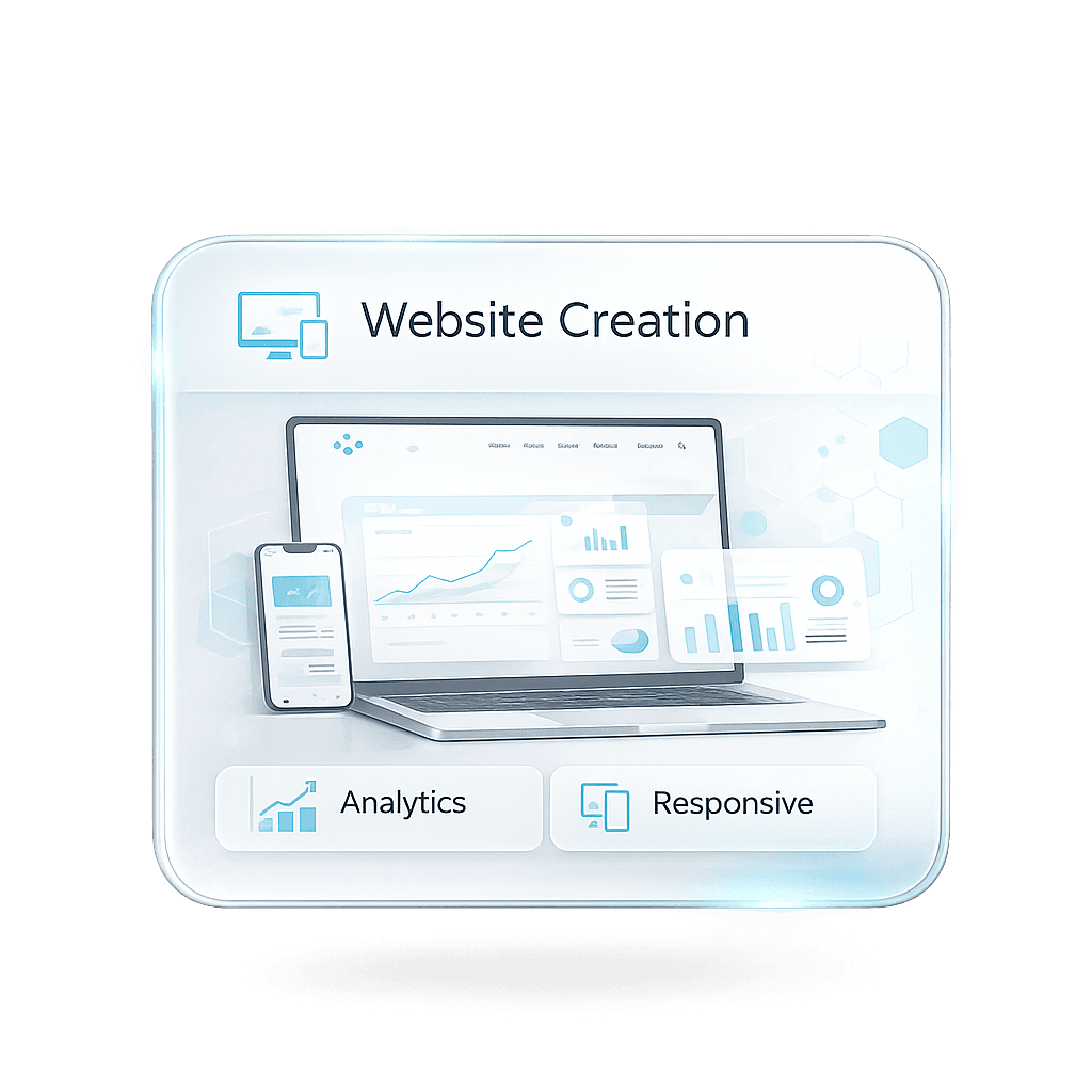 Custom Web Design layout card representation